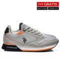 U.S. POLO ASSN, PANTOFI SPORT GREY ORANGE NOBIL-003B