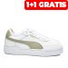 Puma, pantofi sport perforati white gold ca pro classic