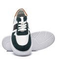 PANTOFI SPORT VERDE ALB PIELE NATURALA 1VE058EMR