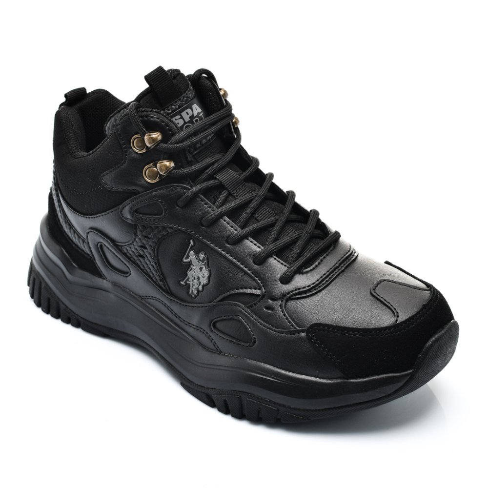 U.S. POLO ASSN, PANTOFI SPORT INALTI BLACK MARCEL-HI