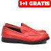 Mocasini rosii piele naturala 1ve819