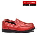 MOCASINI ROSII PIELE NATURALA 1VE818B