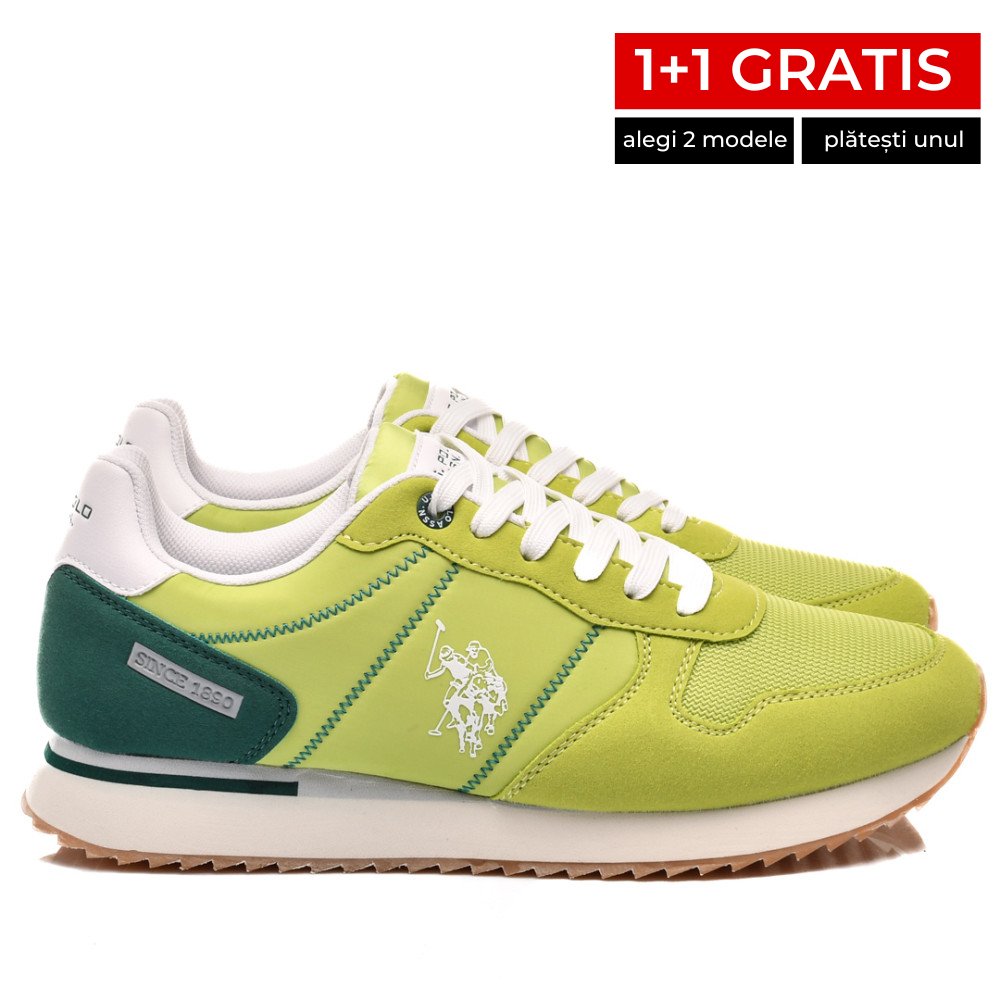 U.S. POLO ASSN, PANTOFI SPORT GREEN NEON ALTENA001A