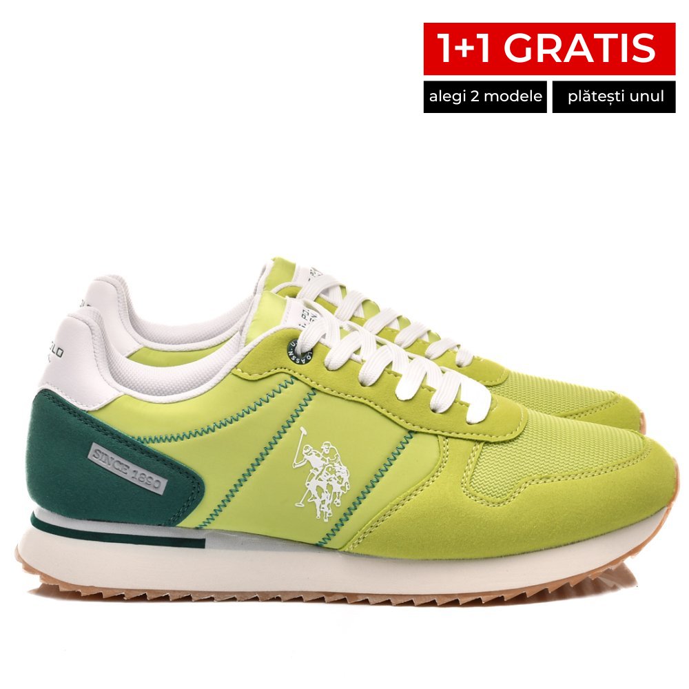 U.S. POLO ASSN, PANTOFI SPORT GREEN NEON ALTENA001A