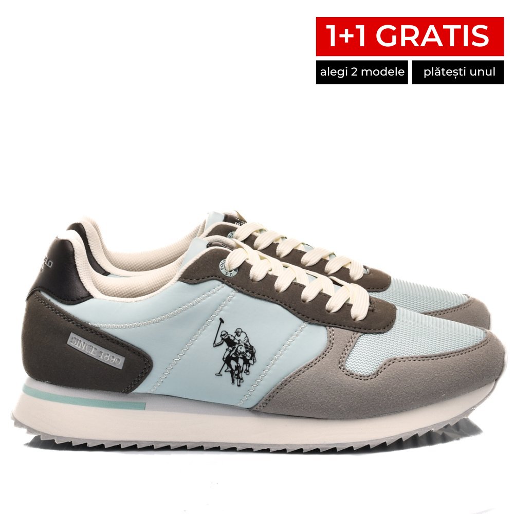 U.S. POLO ASSN, PANTOFI SPORT GREY BLUE ALTENA001A