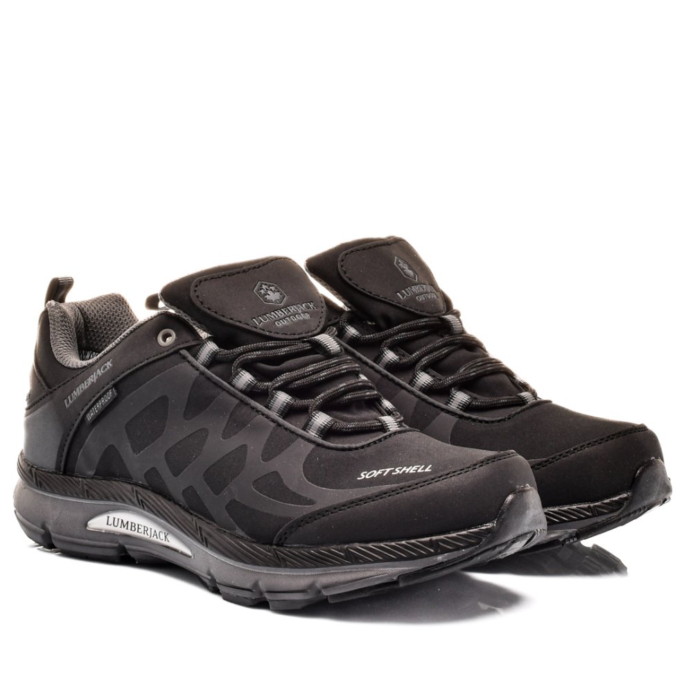 LUMBERJACK, PANTOFI SPORT IMPERMEABILI BLACK GREY URSA