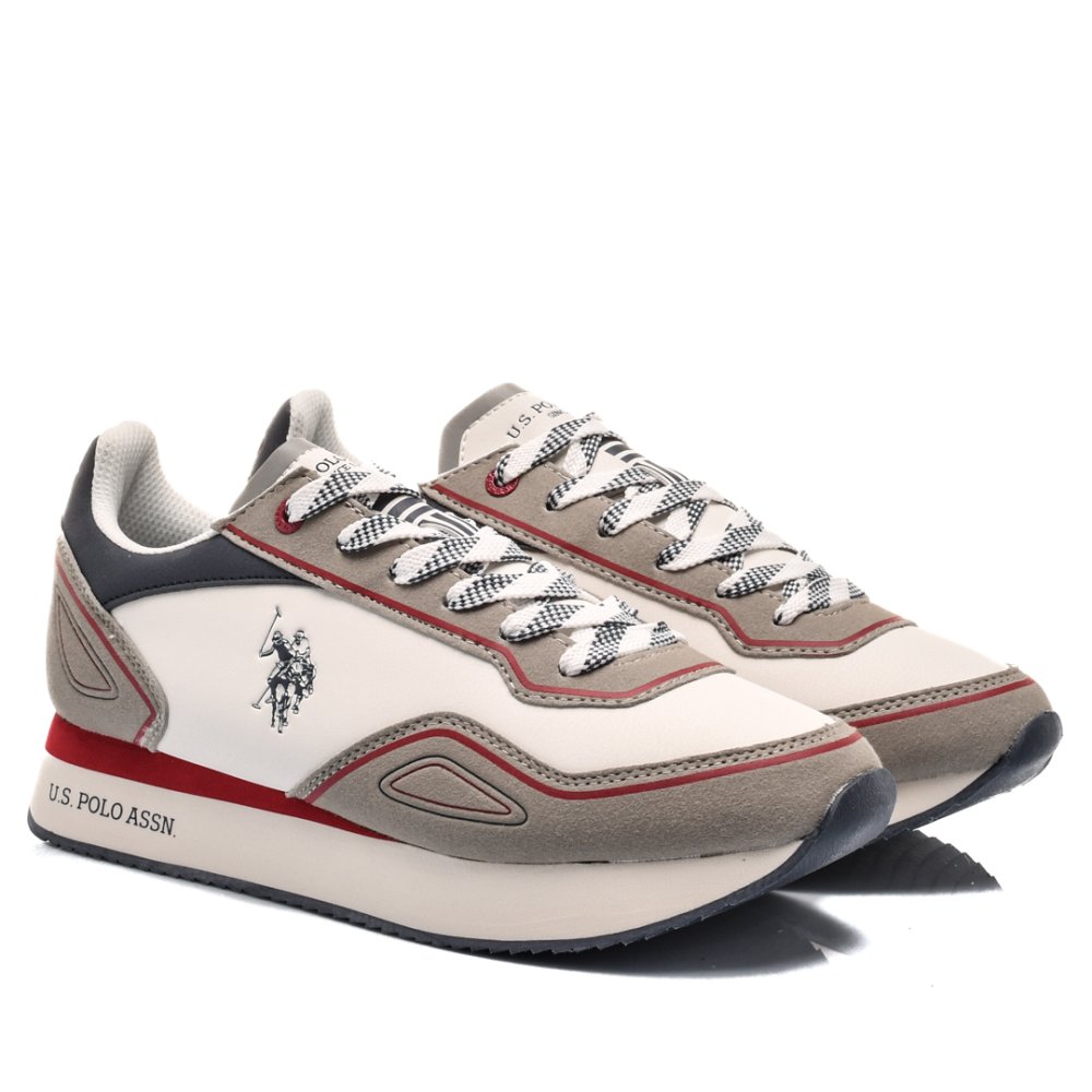 U.S. POLO ASSN, PANTOFI SPORT WHITE NOBIL012