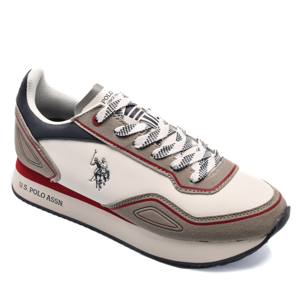 U.S. POLO ASSN, PANTOFI SPORT WHITE NOBIL012