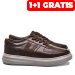 Pantofi sport maro inchis piele naturala bvets-015