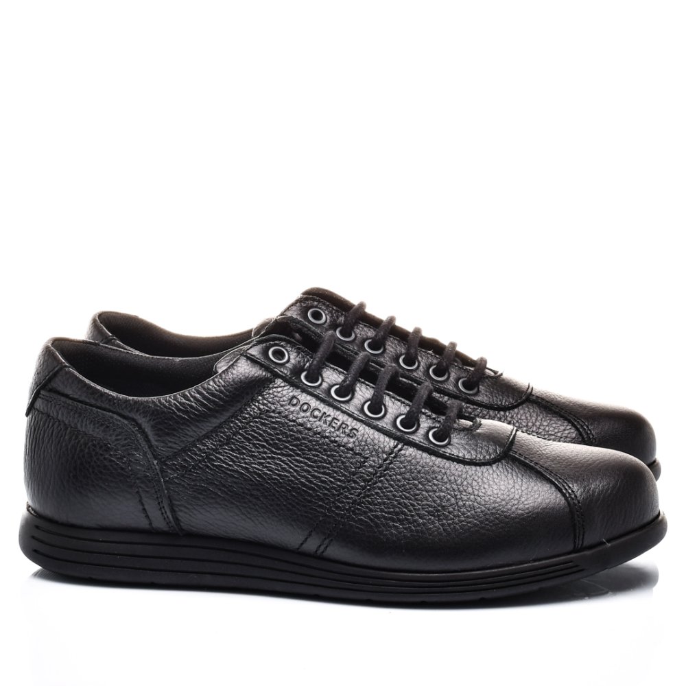 DOCKERS, PANTOFI SPORT BLACK PIELE NATURALA 225044