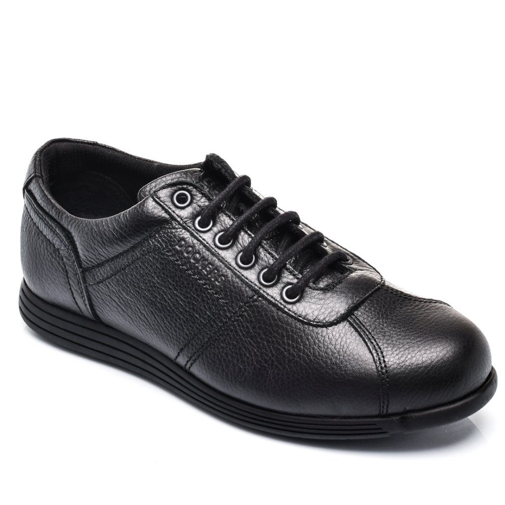 DOCKERS, PANTOFI SPORT BLACK PIELE NATURALA 225044