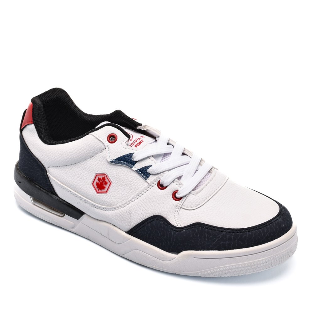 LUMBERJACK, PANTOFI SPORT WHITE RED JAMES-LOW