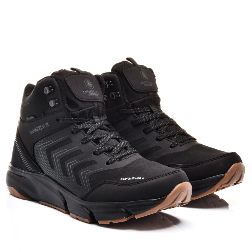 LUMBERJACK, PANTOFI SPORT INALTI IMPERMEABILI BLACK HARRY-HI