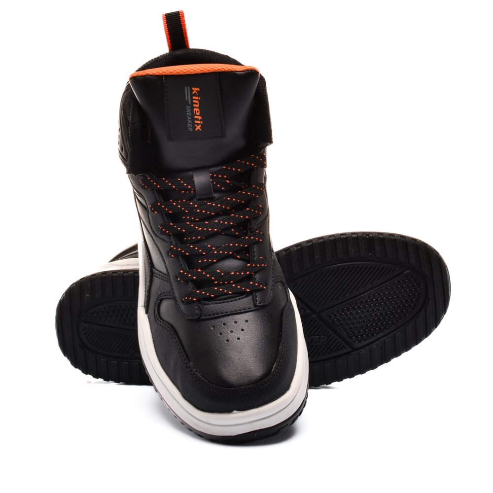 KINETIX, PANTOFI SPORT INALTI BLACK ORANGE REDY-HI