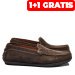 Mocasini maro inchis piele naturala intoarsa mvem60r01-m6