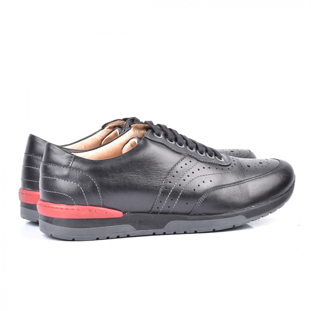 PANTOFI SPORT NEGRI PIELE NATURALA LARRY